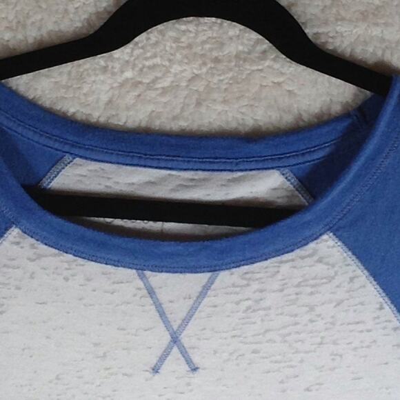 Aeropostale Baseball Tee XSmall Women Shirt 87 Blue - Picture 6 of 10